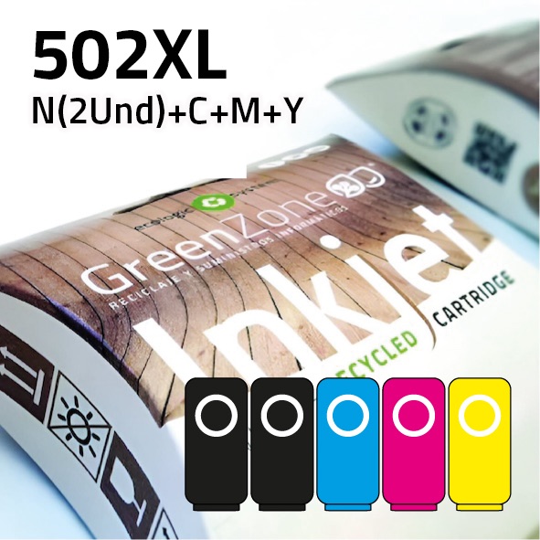 [EPGEC502XL] Pack cartuchos Epson 502XL | 2 negros + colores | alta capacidad | Green Zone