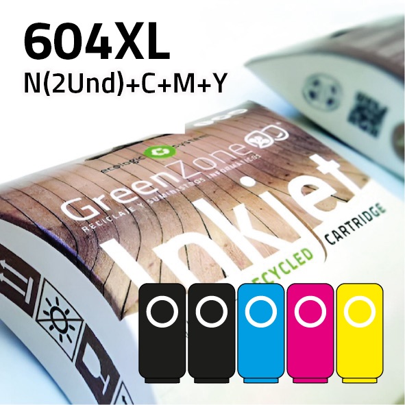 [EPGEC604XL] Pack cartuchos Epson 604XL | 2 negros + colores | alta capacidad | Green Zone