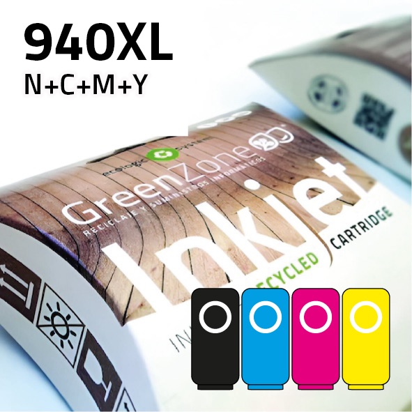 [EPGHC4906XL] Pack cartuchos HP 940XL negro + colores | alta capacidad | Green Zone