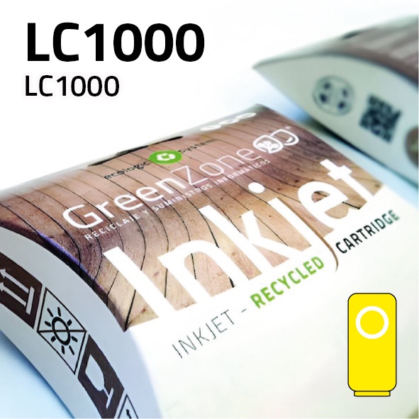Cartucho Brother LC970 / LC1000 amarillo | 20 ml | Green Zone