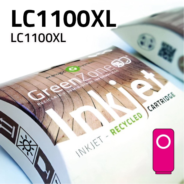 Cartucho Brother LC980/ LC1100XL magenta | 20.5 ml | Green Zone