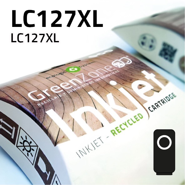 Cartucho Brother LC127XL negro | 30 ml | Green Zone