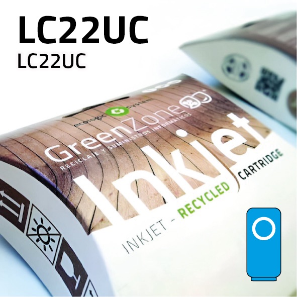 Cartucho Brother LC22UC cian | 1.200 páginas | Green Zone