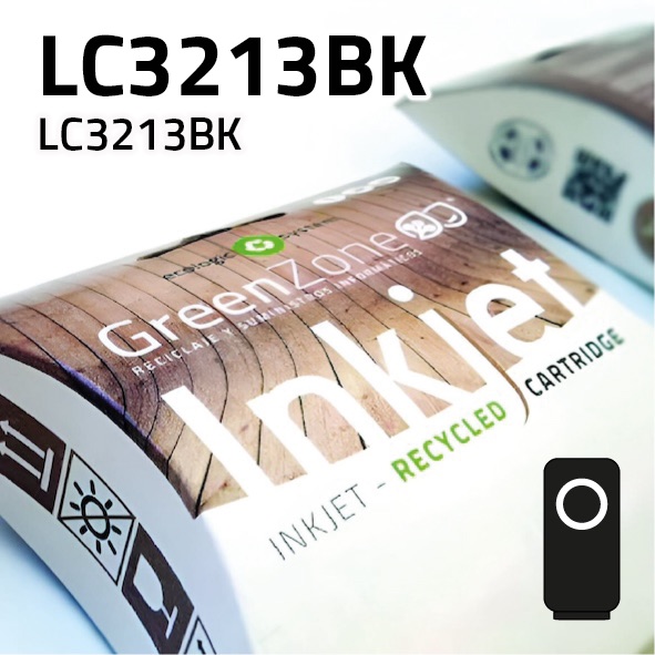 Cartucho Brother LC3213BK negro | 400 páginas | Green Zone