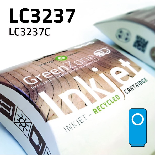 Cartucho Brother LC3237C cian | 1.500 páginas | Green Zone