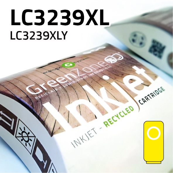 Cartucho Brother LC3239XLY amarillo | 5.000 páginas | Green Zone