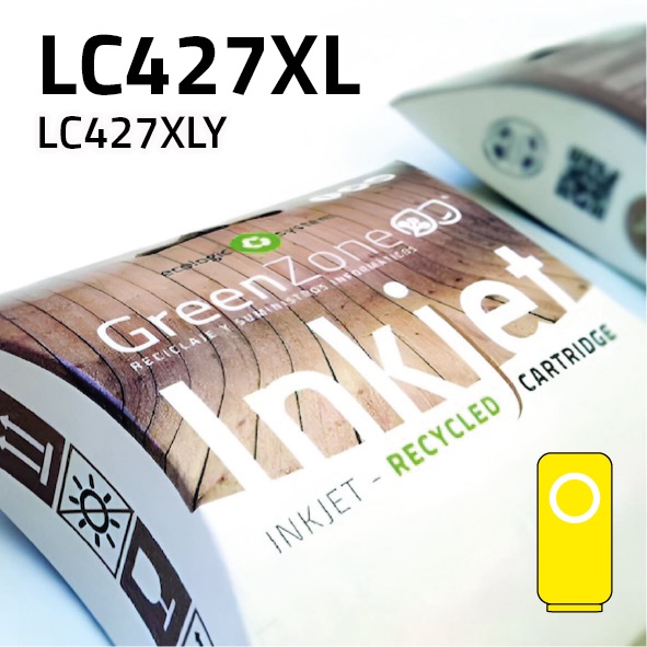 Cartucho Brother LC427XL amarillo | 5.000 páginas | Green Zone