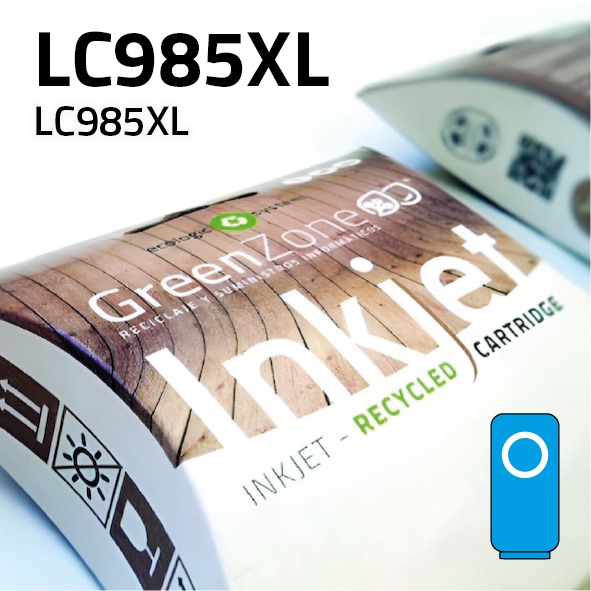Cartucho Brother LC985XL cian | 20.5 ml | Green Zone