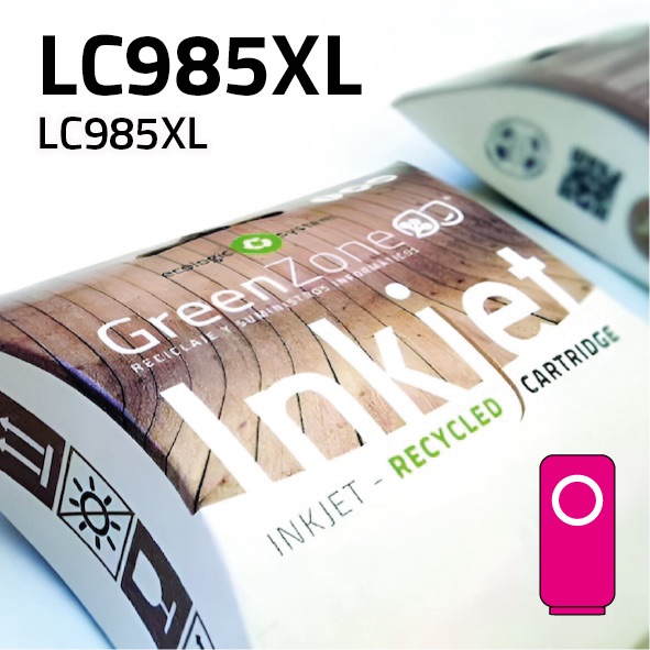 Cartucho Brother LC985XL magenta | 20.5 ml | Green Zone