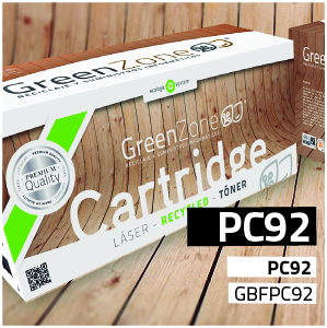 Cinta de transferencia Brother PC92 / PC102RF negro | 2 rollos | Green Zone