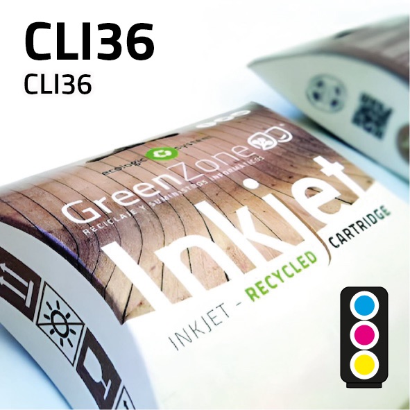 Cartucho Canon CLI36 color | 16.5 ml | Green Zone