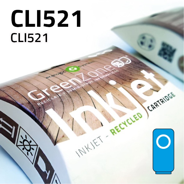 Cartucho Canon CLI521 cian | 10,5 ml | Green Zone
