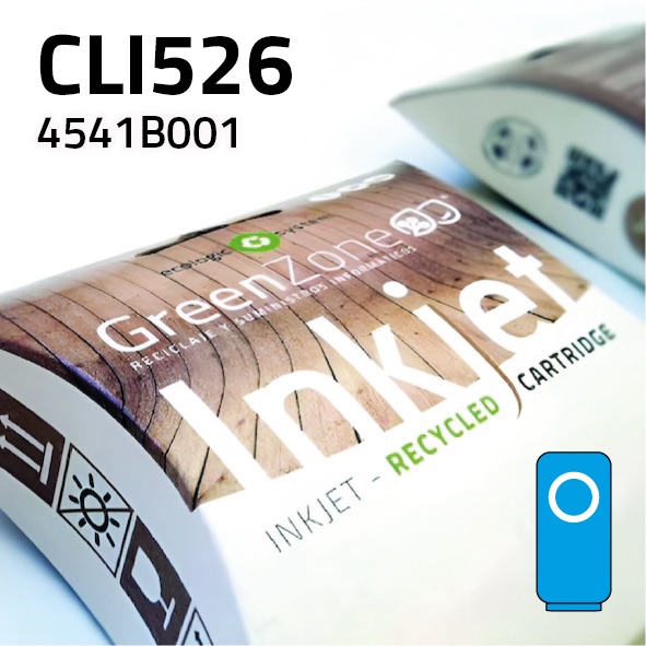 Cartucho Canon CLI526C cian | 11 ml | Green Zone