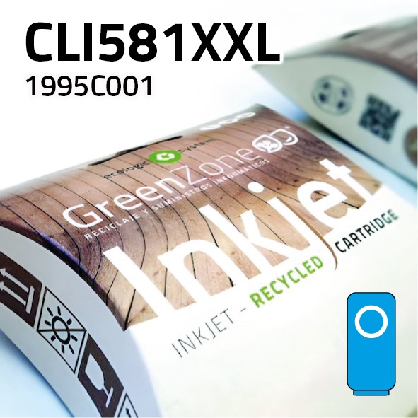 Cartucho Canon CLI581CXXL cian | 12,5 ml | Green Zone