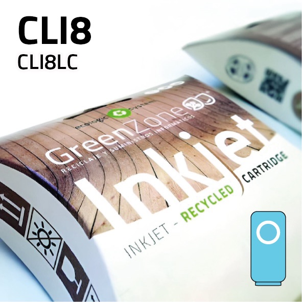 Cartucho Canon CLI8 Light cian | 14 ml | Green Zone