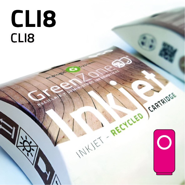 Cartucho Canon CLI8 magenta | 14 ml | Green Zone