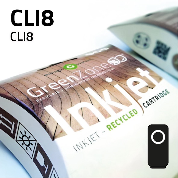 Cartucho Canon CLI8 negro | 14 ml | Green Zone