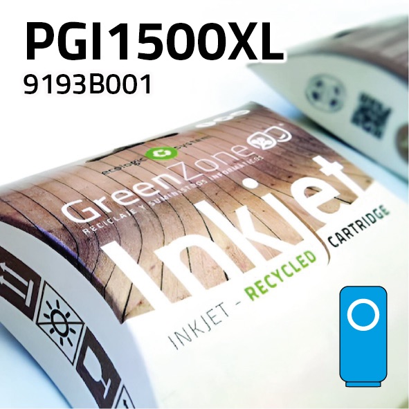 Cartucho Canon PGI1500XL cian | 12 ml | Green Zone