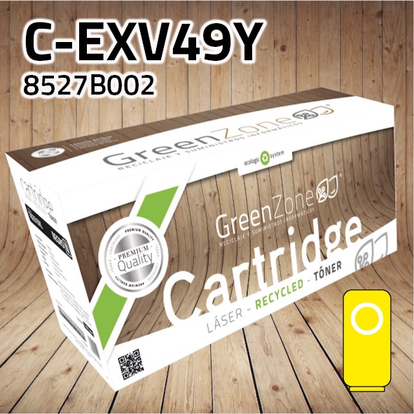 Tóner Canon (C-EXV49) 8527B002 polimerizado amarillo | 19.000 páginas | Green Zone