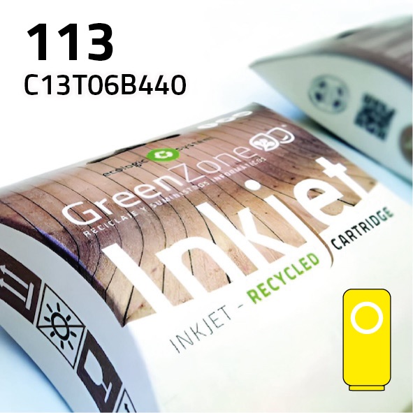 Cartucho Epson C13T06B440 (113) amarillo | 70 ml | Green Zone