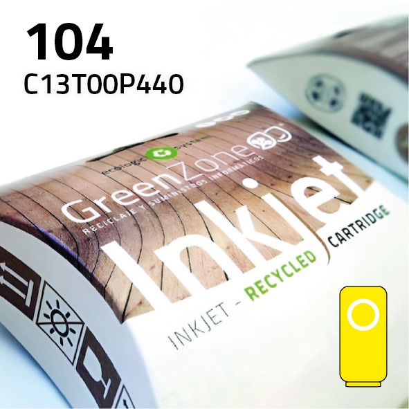 Cartucho Epson (101) (102) (103) (104) (106) Botella amarillo | 70 ml | Green Zone