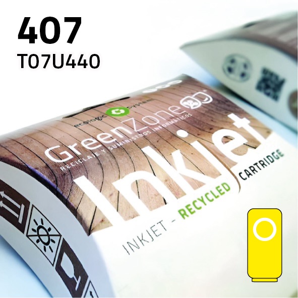Cartucho Epson T07U440 (407) amarillo | 1.900 páginas | Green Zone