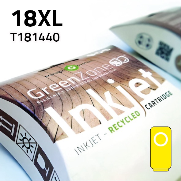 Cartucho Epson T181440 (18XL) amarillo | 16 ml | Green Zone