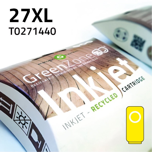 Cartucho Epson T271440 (27XL) amarillo | 15 ml | Green Zone