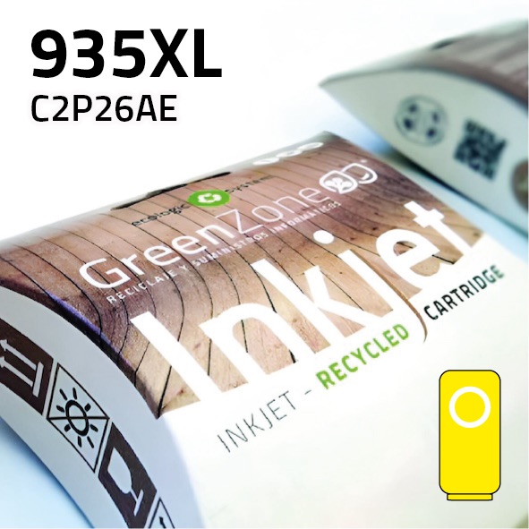 Cartucho HP C2P26AE (935XL) amarillo | 825 páginas | Green Zone