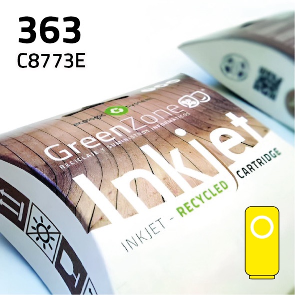 Cartucho HP C8773E (363) amarillo | 13 ml | Green Zone