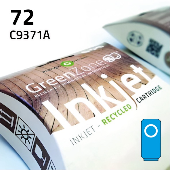 Cartucho HP C9371A (72) cian | 130 ml | Green Zone