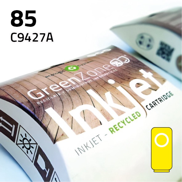 Cartucho HP C9427A (85) amarillo | 69 ml | Green Zone