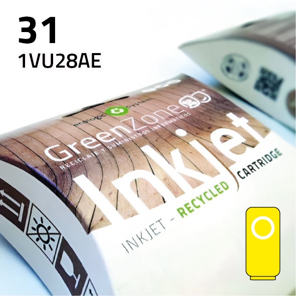 [GHCVU28Y] Cartucho HP 1VU28AE (31) amarillo | 70 ml | Green Zone
