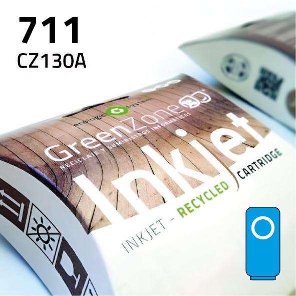 Cartucho HP CZ130A (711) cian | 29 ml | Green Zone