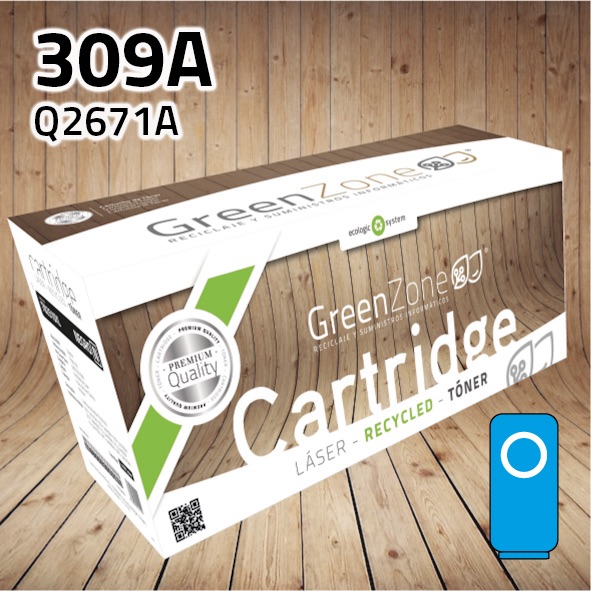 Tóner HP Q2671A (309A) cian | 4.000 páginas | Green Zone