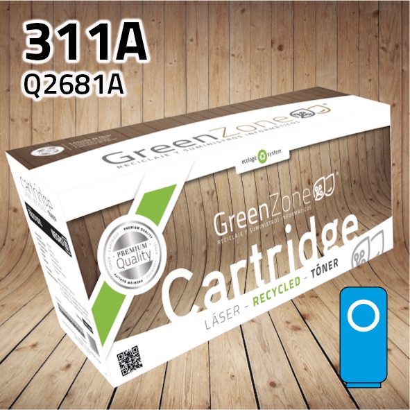 Tóner HP Q2681A (311A) cian | 6.000 páginas | Green Zone