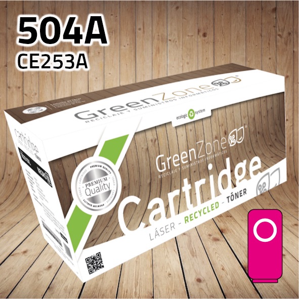 Tóner HP CE253A (504A) magenta | 7.000 páginas | Green Zone