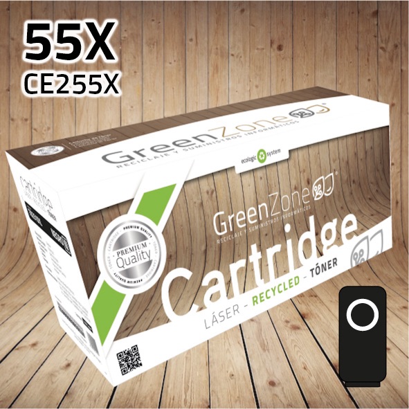 Tóner HP CE255X (55X) negro | 12.500 páginas | Green Zone