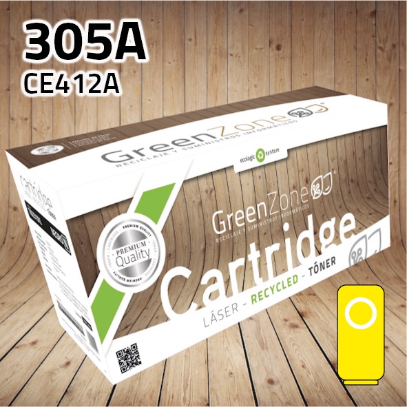 Tóner HP CE412A (305A) amarillo | 2.800 páginas | Green Zone