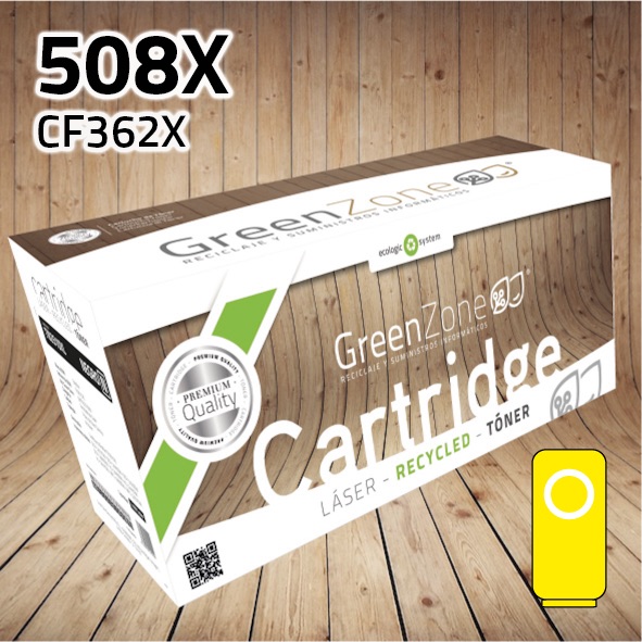 Tóner HP CF362X (508X) amarillo | 9.500 páginas | Green Zone