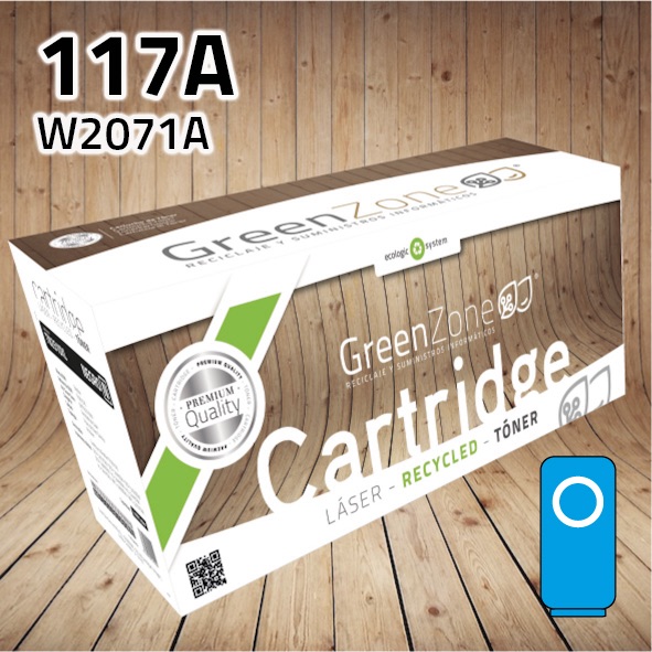 Tóner HP W2071A (117A) cian | 700 páginas | Green Zone