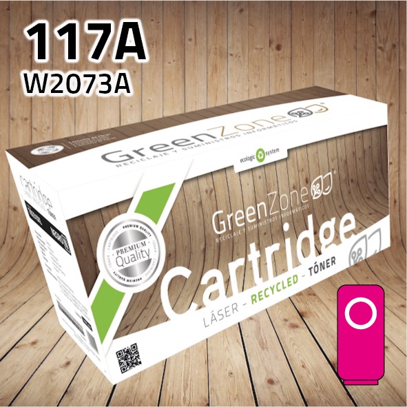 Tóner HP W2073A (117A) magenta | 700 páginas | Green Zone