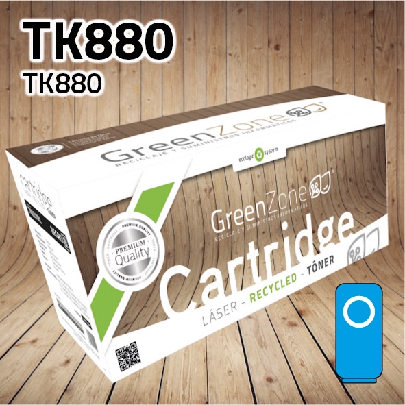 Tóner Kyocera TK880 cian | 18.000 páginas | Green Zone