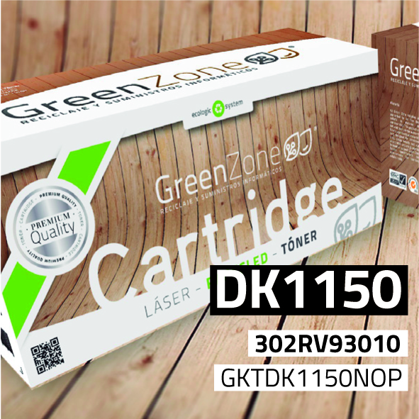 [GKTDK1150NOP] Tambor Kyocera DK1150 (302RV93010) negro | 150.000 páginas | Green Zone