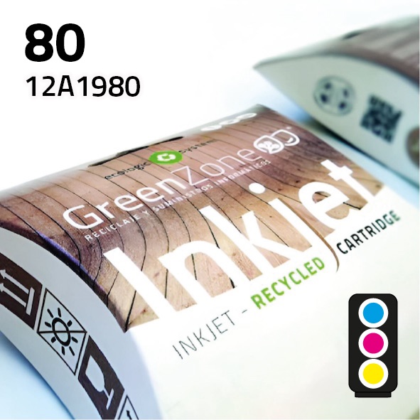 Cartucho Lexmark 12A1980 (80) color | 30 ml | Green Zone