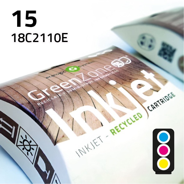 [GLC2110C] Cartucho Lexmark 18C2110E (15) color | 15 ml | Green Zone