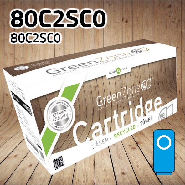 Tóner Lexmark 80C2SC0 cian | 2.000 páginas | Green Zone