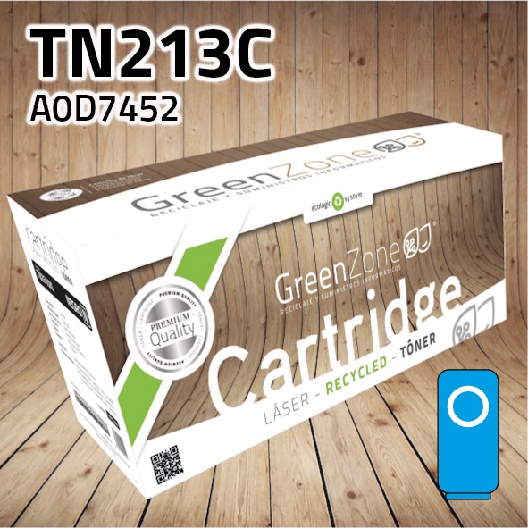 [GMTN213C] Tóner Konica Minolta A0D7452 (TN213C) polimerizado cian | 19.000 páginas | Green Zone