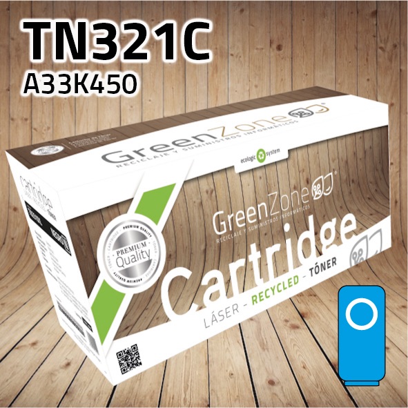 [GMTN321C] Tóner Konica Minolta TN321C polimerizado cian | 25.000 páginas | Green Zone