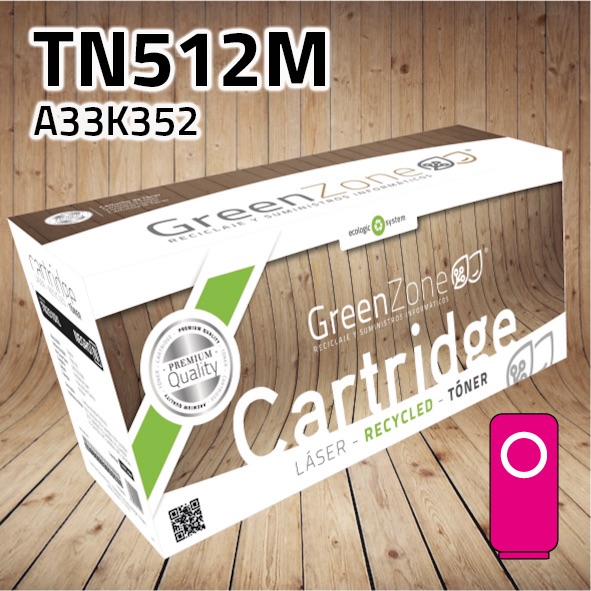 Tóner Konica Minolta TN512M polimerizado magenta | 26.000 páginas | Green Zone